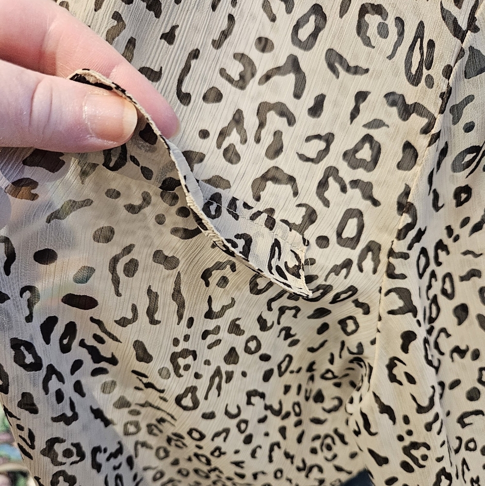 Chico's | Leopard Print Collared Button Down Blou… - image 4